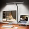 Airlonv LED Desk Lamp for Office Home EyeCaring Desk Light with Stepless Dimming Adjustable Flexible Gooseneck 10W USB Adapter Desk Lamp with Clamp for Reading Study Workbench Black