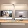 Ksunun Double Head LED Desk Lamp Architect Desk Lamps for Home Office 24W Brightest Workbench Office Lighting5 Color Modes and 5 Dimmable Eye Protection Modern Desk Lamp WhiteDesktop Big