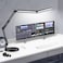 Toolour LED Desk Lamps for Home Office 2 in 1 Double Head Desk Lamp with Clamp BaseRemote ControlDimmable Architect Clip on Desktop Computer Light Bar with Memory for Workbench Darkroom