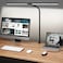 ShineTech LED Desk Lamp for Home Office Ultra Bright Clamp Light with Flexible Gooseneck 25 Lighting Modes EyeCaring Architect Lamp for Dual Monitors Reading Gaming Setup
