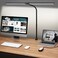 ShineTech LED Desk Lamp for Home Office Ultra Bright Clamp Light with Flexible Gooseneck 25 Lighting Modes EyeCaring Architect Lamp for Dual Monitors Reading Gaming Setup