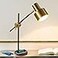 TITOSICHY Adjustable Swing Arm Desk Lamp with Wireless Charger USB Ports Touch Control 360 Flexible Metal Arm Timer Function Modern Office Lamp for Home Study Bedroom Reading LED Bulb Included