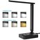 Drevet LED Desk Lamp with Wireless Charger Desk Table Light with USB Charging Port and 2 Outlets 3 Lighting Modes 3 Level Brightness 1H Timer Touch Control EyeCaring Home Office Foldable Lamp