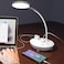Bodun LED Desk Lamp with 2 USB Charging Ports and 2 AC Power Outlets Adjustable Gooseneck Desk Light with 3 Level Brightness EyeCaring Small Table Lamp for Home Office College Dorm Room Essentials