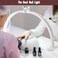 FAHKNS Half Moon Light for Nail Desk with Phone Holder 29IN Folding HalfMoon Light with Shinning Diamond LED Lamp for Nail Art Eyelash Extension Tattooing Skin Management Color Temperature 30006500K