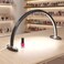 welltell Small Half Moon Light for Nail Desk Moon Light Nail Tech Half Moon lamp Color Temperature 3500K6500K USB Powered for Personal DIY Manicure Handicraft Lighting 16inBlack