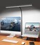Kaulsoue Desk Lamp for Home Office with Base EyeCaring Desk Light with Adjustable Gooseneck 12W USB Adapter Touch Control 5 Dimmable Brightness Color Tall Lamp for Work Computer Study Task
