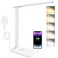 White crown LED Desk Lamp with 15W Wireless Charger USB Port Dimmable Table Lamp with 5 Lighting Modes Sensitive Touch Control Foldable Portable Desk Light for Home Office Bedroom Reading