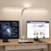 AKRRYR Led Desk Lamp for Home Office24W Bright EyeCaring Desk Light with Base5 Brightness and 5 temperatures Dimmable Workbench Task Light Adjustable Gooseneck Table Lamp for MonitorWhite