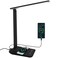 White crown LED Desk Lamp with 15W Wireless Charger USB Port Dimmable Table Lamp with 5 Lighting Modes Sensitive Touch Control Foldable Portable Desk Light for Home Office Bedroom Reading
