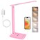 White crown LED Desk Lamp Dimmable Table Lamp Reading Lamp with USB Charging Port 5 Lighting Modes Sensitive Control 3060 Minutes Timer Pink Pink FirstGeneration