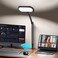 LitONES LED Desk Lamp for Home Office EyeCare DoubleSided Desk Light with Stepless Dimmable Knob Remote Memory Adjustable Arm Clip on Light for Video Recording Zoom Call Study FlickerFree GlareFree