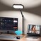 LitONES LED Desk Lamp for Home Office EyeCare DoubleSided Desk Light with Stepless Dimmable Knob Remote Memory Adjustable Arm Clip on Light for Video Recording Zoom Call Study FlickerFree GlareFree
