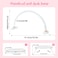 obcd Half Moon Light for Nail Desk 16 inch Nail Desk Light Half Moon Lamp Portable Arch Lamp Dimmable with Foldable Bracket for Desk Salon Table Use 3 Color Temperature