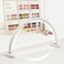 BZJ 16 inch Half Moon Light for Nail Desk Portable Nail Light with Liftable Base Desk Lamp No Flicker Shadow for Desk Salon Table Use 3 Color Temperature