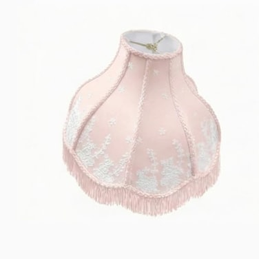 Royal Designs, Inc. Royal Designs Inc VS100111PNK Victorian Scalloped Fringe Lamp Shade 35 x 11 x 9 Pink No Assembly Required