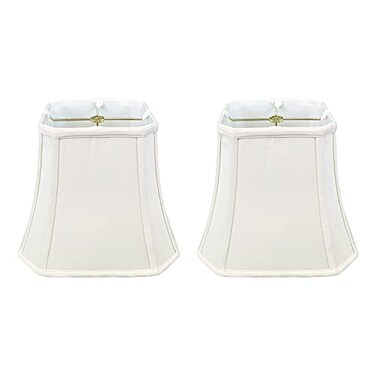 Royal Designs, Inc. Royal Designs Inc BSO70510WH2 Square Cut Corner Bell Basic Lamp Shade 5 x 10 x 875 White 2Pack