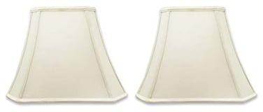 Royal Designs, Inc. Royal Designs Inc DSO6812WH2 Rectangle Cut Corner Bell Designer Lamp Shade 5x65 x 8x12 x 10 White 2Pack