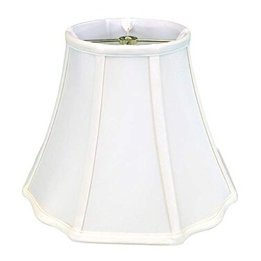Royal Designs, Inc. Royal Designs Inc BSO70116WH Flare Bottom Outside Corner Scallop Basic Lamp Shade 9 x 16 x 12 White