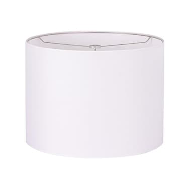 Wellmet Selfassembly Lampshade White 13 Top x13 Bottom x10 High Drum Lampshade for Table Lamp Bedside Lamp Floor Lamp Fabric Replacement Lamp Shade Classic Modern Style Spider Fitter
