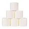 Wellmet Small Lamp ShadesONLY for Candle BulbsClipon Drum Mini LampshadesSet of 6 55x 55x5Cream White