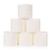 Wellmet Small Lamp ShadesONLY for Candle BulbsClipon Drum Mini LampshadesSet of 6 55x 55x5Cream White