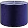 GOSO Dark Blue Velvet Drum Lamp Shade Modern Lampshade 13Top13Bottom10HighSpider Medium Lamp Shade for Table Bedside Lamp Replacement Lampshades in Hand Crafted By GOSO