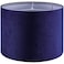 GOSO Dark Blue Velvet Drum Lamp Shade Modern Lampshade 13Top13Bottom10HighSpider Medium Lamp Shade for Table Bedside Lamp Replacement Lampshades in Hand Crafted By GOSO