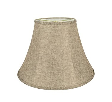 Aspen Creative 38001 Transitional Bell Shaped Collapsible Spider Construction Lamp Shade in Wheat 9 Top x 18 Bottom x 13 Slant Height