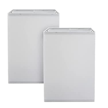 Aspen Creative 387022 Square Collapsible Spider Lamp Shade White 1010 Top x 1010 Bottom x 14 14 Height Set of 2