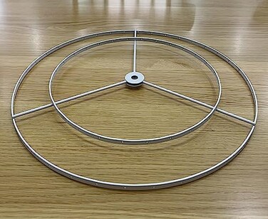 YISSEN RISEON Lamp shade Frame with hanging holes DIY Lamp shade Wire Ring Support Hanging E27 Chandelier Frame Harp Lamp Shade BracketMake DIY Shell Bead TableFloorPendant Lamp White