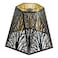 ALUCSET Medium Modern Style Lamp Shades with Multiple Sides Metal Lampshade with Pattern of Trees for Table Lamp and Floor Light 7 x 138 x 95 Inch Spider BlackGold