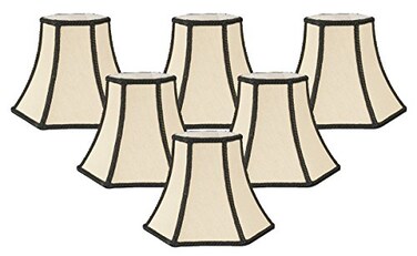 Royal Designs, Inc. Royal Designs Inc CS403BG6 Decorative Trim Hexagon Chandelier Shade 3 x 55 x 45 Beige 6Pack