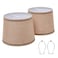 Luvkczc Brown Lampshades Set of 2 Medium Fabric Table Floor Lamps 13 Top x 11 Bottom x 10 High Spider Fitter Hand Crafted Replacement Lamp Shade Harp Holder Included