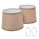 Luvkczc Brown Lampshades Set of 2 Medium Fabric Table Floor Lamps 13 Top x 11 Bottom x 10 High Spider Fitter Hand Crafted Replacement Lamp Shade Harp Holder Included