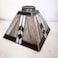 HUIMEIJU Tiffany glass shade stained glass square shade geometric pattern shade wall lamp pendant shade replacement shade Small Gray Glass Square Lamp