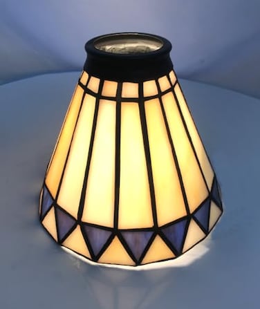NADUOXRK Tiffany Style Stained Glass Lampshade Replacement Lamp Shades with Fan Light Wall Lamp and Chandeliers 55Inches Dia