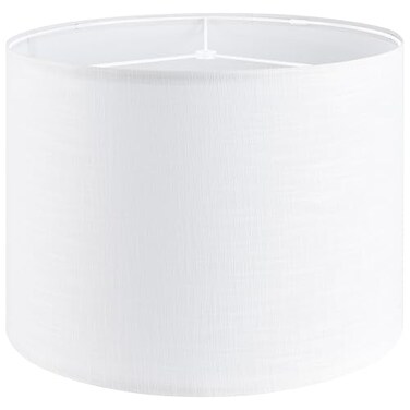 GOSO White Linen lampshades Large Drum Lamp Shade 16 Top x 16 Bottom x 10 High Spider Modern Lamp Shade for TableFloor Lamp Lampshades Replacement By GOSO Assembly Required