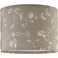 PIKOPIKO Creme Fabric Drum Lamp Shade with Embroidered Leaf Trim 13 Top x 13 Bottom x 10 High Spider Medium Lamp Shade for Table Bedside Lamp Replacement Lampshades in Hand Crafted