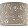 PIKOPIKO Creme Fabric Drum Lamp Shade with Embroidered Leaf Trim 13 Top x 13 Bottom x 10 High Spider Medium Lamp Shade for Table Bedside Lamp Replacement Lampshades in Hand Crafted