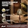 ALUCSET Double Small Bronze Gold Lamp Shade Clip On Bulb Set of 2 Alucset Barrel Fabric Lampshade for Table Chandelier Wall Lamp 5x8x7 Inch 2Pcs