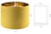 GOSO Yellow Velvet Drum Lamp Shade Medium Lampshade 13Top13Bottom10HighSpider Modern Lamp Shade for Table Bedside Lamp Replacement Lampshades in Hand Crafted By GOSO