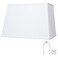 YoflowX White Lamp Shades Large Square Lampshades Top7 x 125 xBottom 9 x 15 xHigh 98 Includes 1 Lamp Harp Holder 2 Adapters Suitable for Table Lamps and Floor Lamps Easy Assembly
