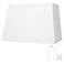YoflowX White Lamp Shades Large Square Lampshades Top7 x 125 xBottom 9 x 15 xHigh 98 Includes 1 Lamp Harp Holder 2 Adapters Suitable for Table Lamps and Floor Lamps Easy Assembly