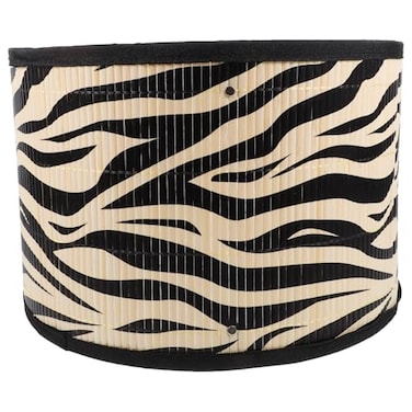 HOLIDYOYO Zebras Print Lamp ShadeBamboo Modern Round Lampshades Lamp Cover Replacement Light Accessory for Table Lamp Living Room Rustic Style Drum Lamp Shade118x118x8 inch