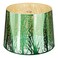 ALUCSET Stainless Steel Large Lampshade Drum Lamp Shade 11 Top x 13 Bottom x 10 High Large Lamp Shades for Table and Floor Lamps Green Polished Etched Forest Replacement Shade Spider Fitter