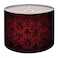JCFANGALLERY Boho Drum Lamp Shades 11 x 11 x 89 Royal vintage Gothic dark red black Replacement Natural Linen Lampshades for Table Lamps Floor Lamps Easy Assembly