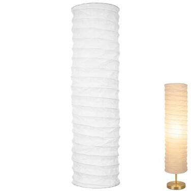 NUOBESTY Lamp Shade 1pc Standing Floor Lamp Shades Foldable Paper Floor Lampshade Replacement Making Light Soft for Home Bedroom Light Accessory