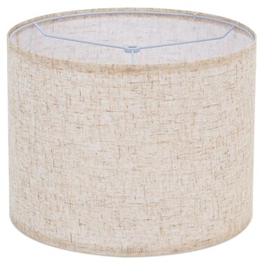 WOLEILEJIN Lamp Shade for Table Lamps Beige Line Drum lamp shade for floor lamps 13 Top x 13 Bottom x 10 High Replacement Large Fabric Lampshade for Floor Lamps and Bedside Lamps Easy Assembly Require
