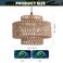 KEESFU Boho Rattan Lamp Shades for Pendant Light Chandelier Floor Lamps ReplacementRustic 3Tier Drum Lamp Shade with HandWoven Rattan for Living Room Kitchen Dining Room Office Hotel